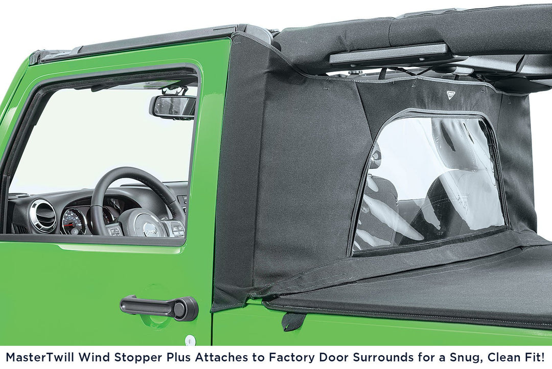 MasterTop 14810324 Summer Combo Fits 2007-2009 Jeep Wrangler JK 2 Door Black MasterTwill