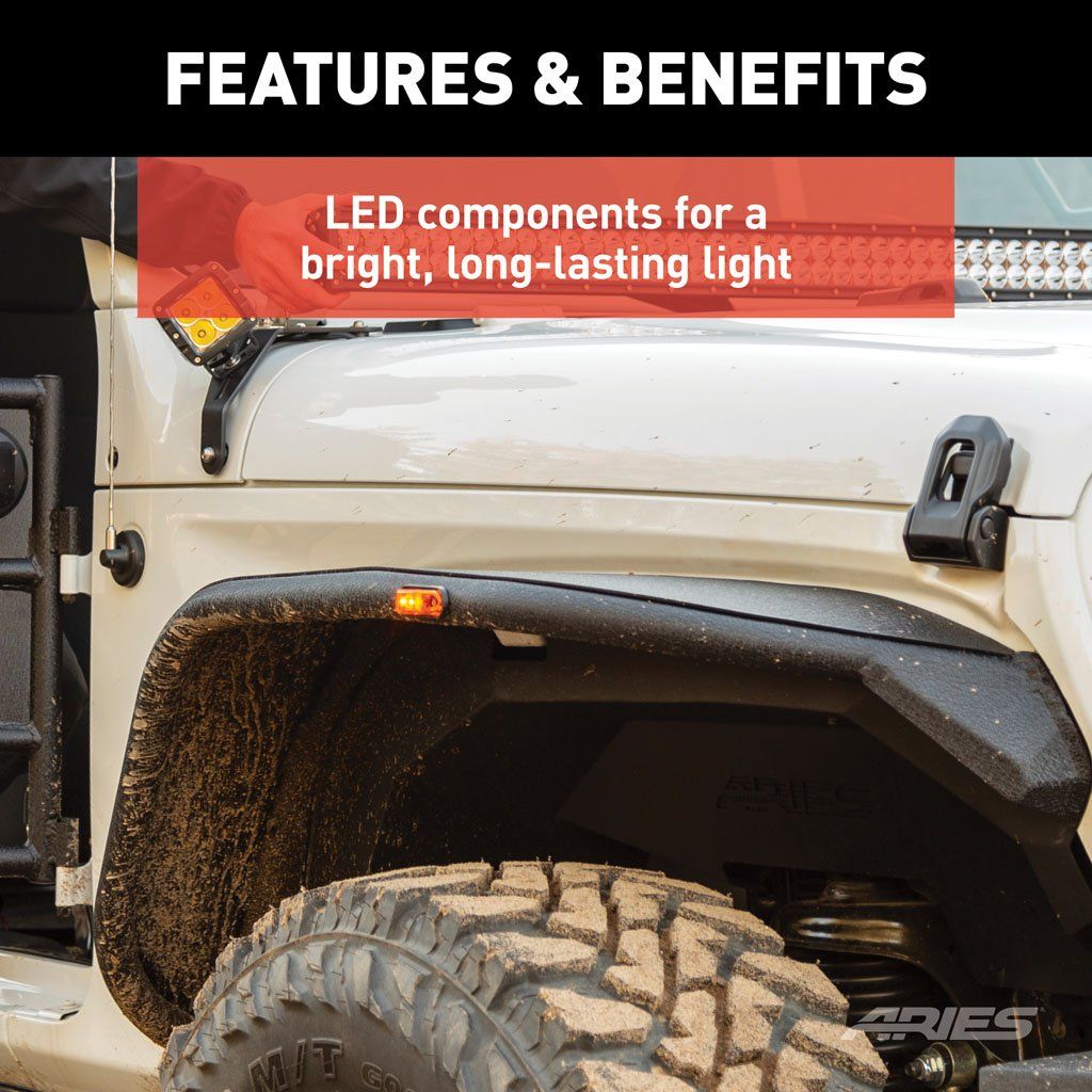Aries 1500240 Fender Flare LED Side Markers