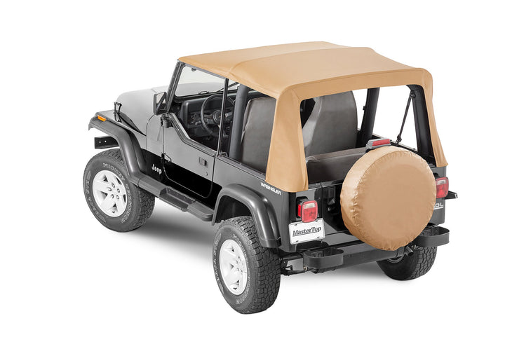 MasterTop 15110117 Replacement Soft Top with Door Skins and Clear Glass Fits 1988-1995 Jeep Wrangler YJ Spice