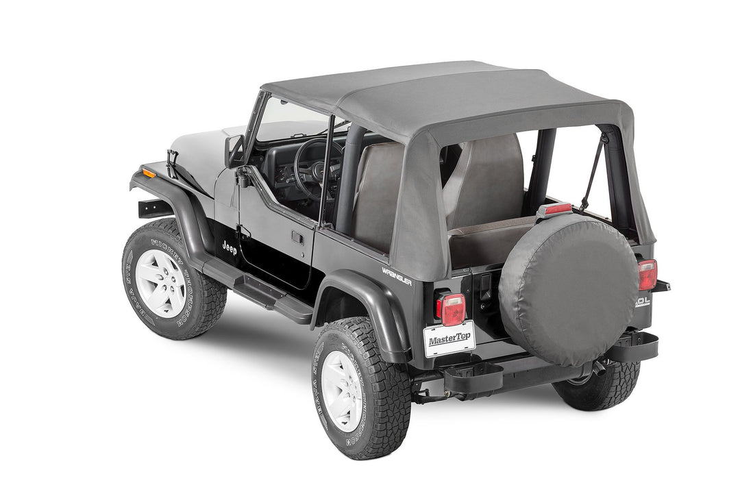 MasterTop 15110135 Replacement Top With Door Skins and Clear Glass Fits 1988-1995 Jeep Wrangler YJ Black Diamond