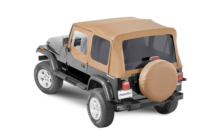 MasterTop 15111117 Replacement Soft Top with Door Skins and Tinted Glass Fits 1988-1995 Jeep Wrangler YJ Spice