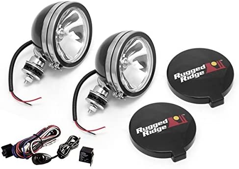 Rugged Ridge 15207.51 6 Inch Halogen Light Kit Black 100 Watt