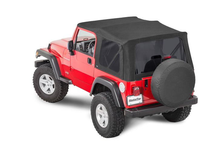 MasterTop 15211224 Replacement Top with Door Skins and Tinted Glass Fits 1997-2006 Jeep Wrangler TJ Black MasterTwill