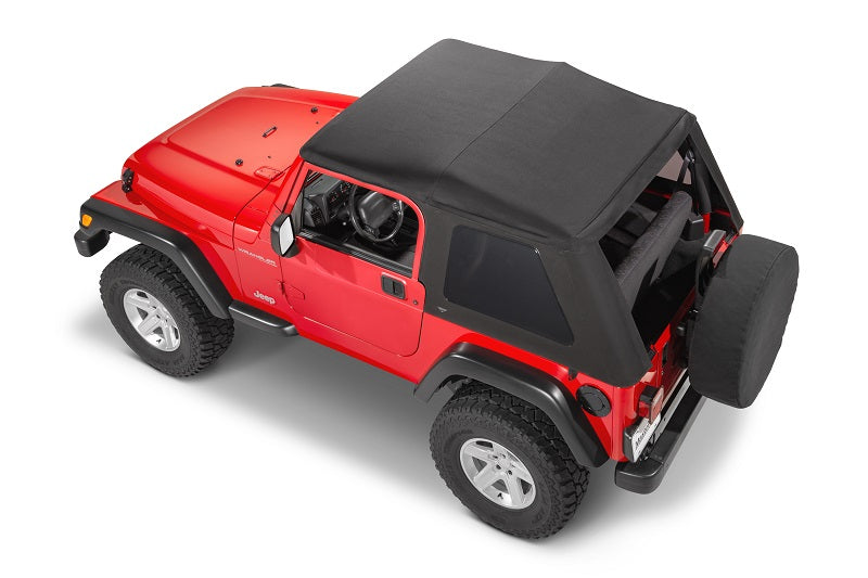 MasterTop 15501024 SkyMaster Fastback Top Fits 2004-2006 Jeep Wrangler Unlimited LJ Black MasterTwill