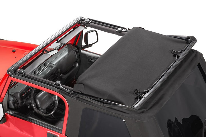 MasterTop 15501024 SkyMaster Fastback Top Fits 2004-2006 Jeep Wrangler Unlimited LJ Black MasterTwill