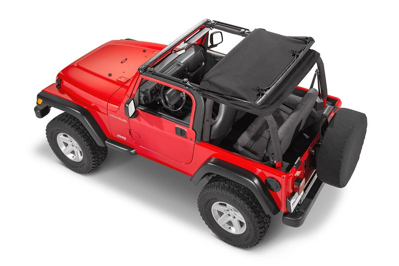 MasterTop 15501035 SkyMaster Fastback Top Fits 2004-2006 Jeep Wrangler Unlimited LJ Black diamond