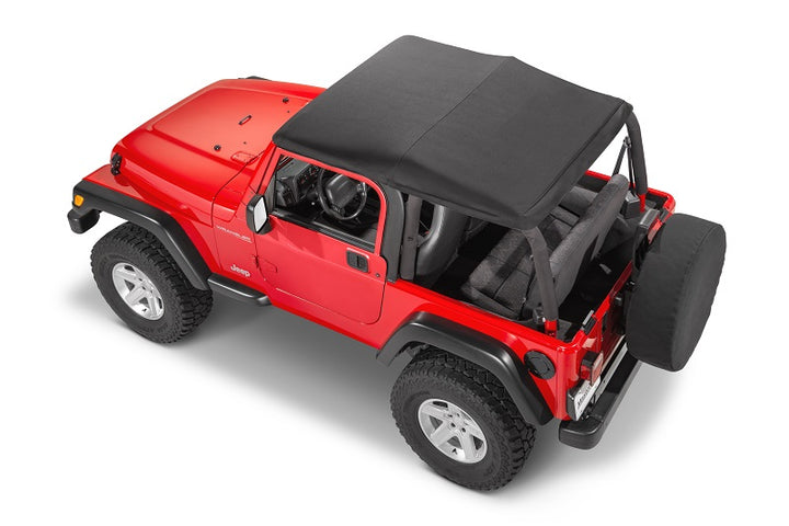 MasterTop 15501035 SkyMaster Fastback Top Fits 2004-2006 Jeep Wrangler Unlimited LJ Black diamond