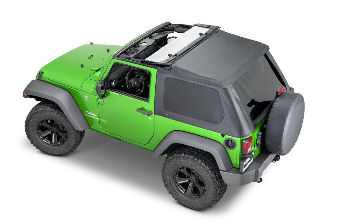 MasterTop 15501335 SkyMaster Fastback Top Fits 2007-2018 Jeep Wrangler JK 2 Door Black Diamond