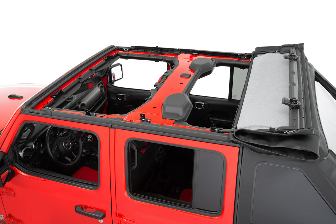 MasterTop 15501635 SkyMaster Fastback Black Diamond Soft Top Fits 2018-Current Jeep Wrangler JL 4 Door