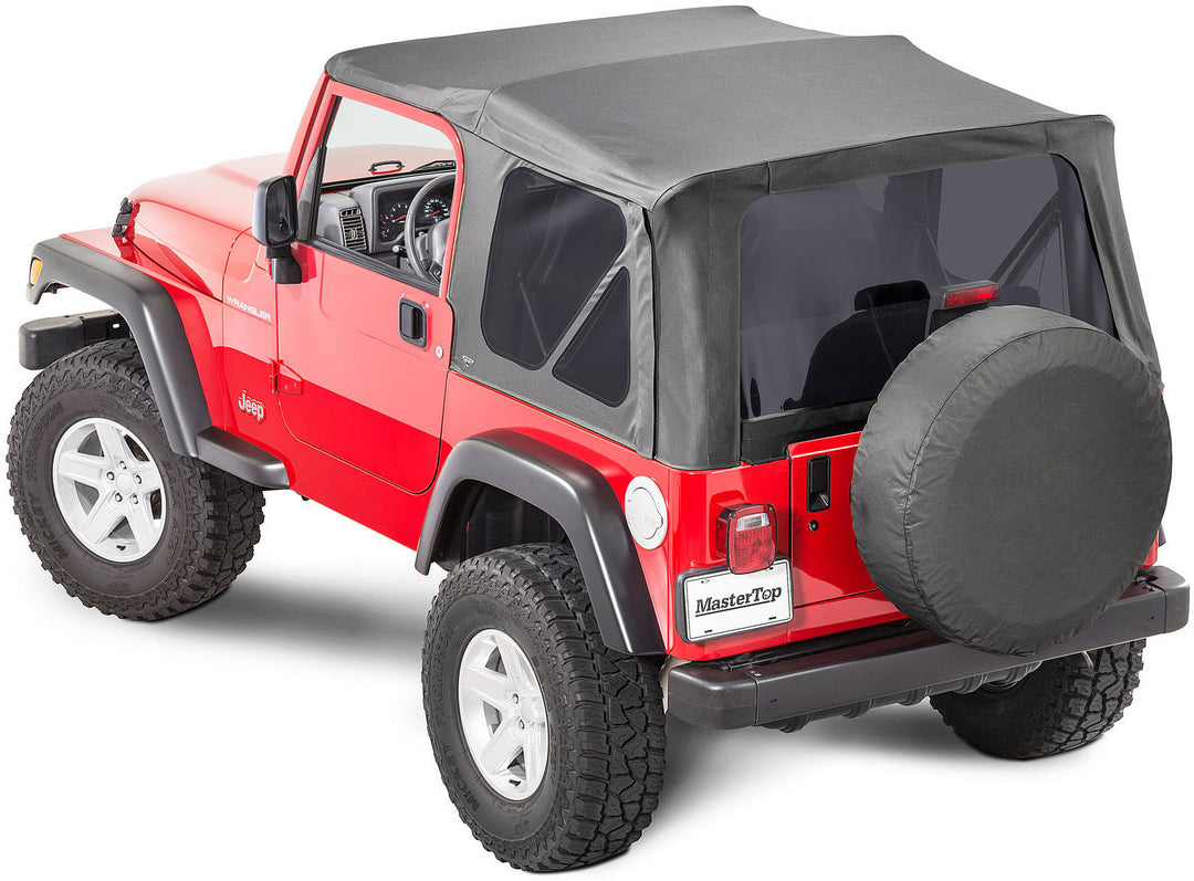 MasterTop 15601235 Full Hardware Top without Doors with Tinted Glass Fits 1997-2006 Jeep Wrangler TJ Black