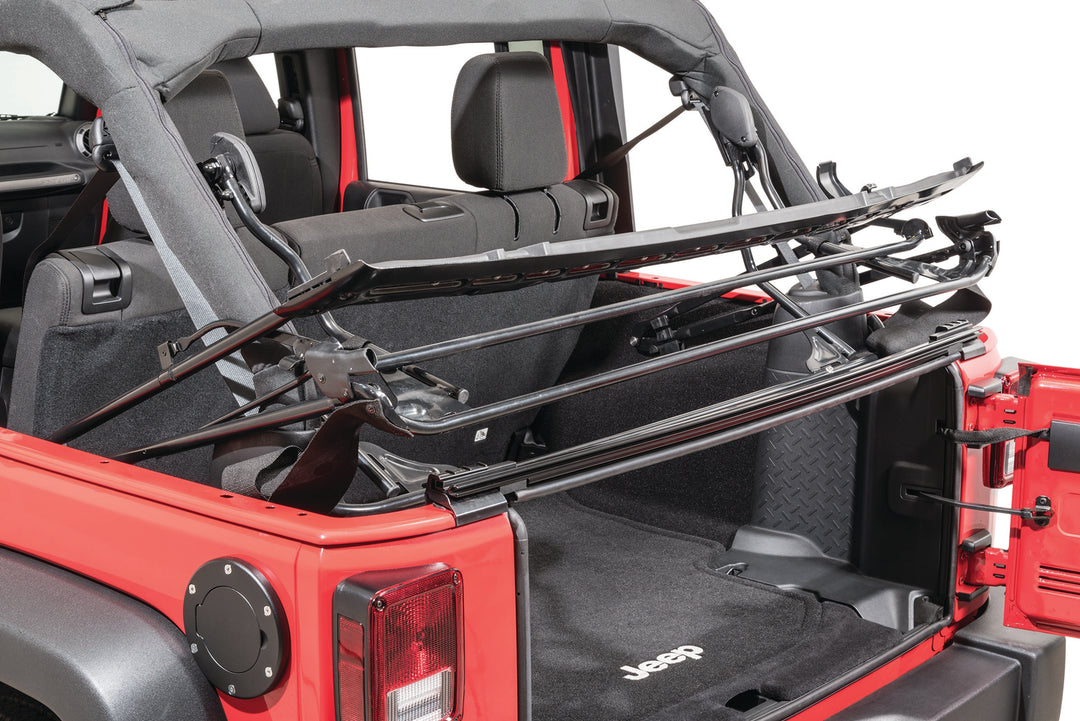 MasterTop 15601435 Full Soft Top Kit with Tinted Glass Fits 2007-2018 Jeep Wrangler JKU 4 Door Black Diamond