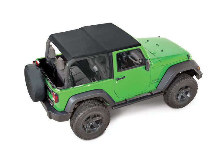 MasterTop 15701335 SkyMaster Frameless Top Fits 2007-2018 Jeep Wrangler JK 2 Door Black Diamond