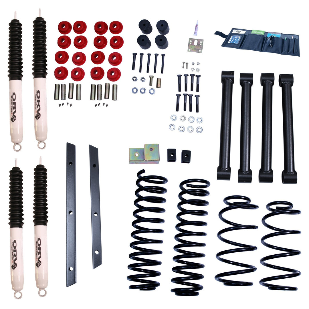 Rugged Ridge 18415.30 2 Inch Lift Kit with Shocks Fits 1997-2002 Jeep Wrangler TJ