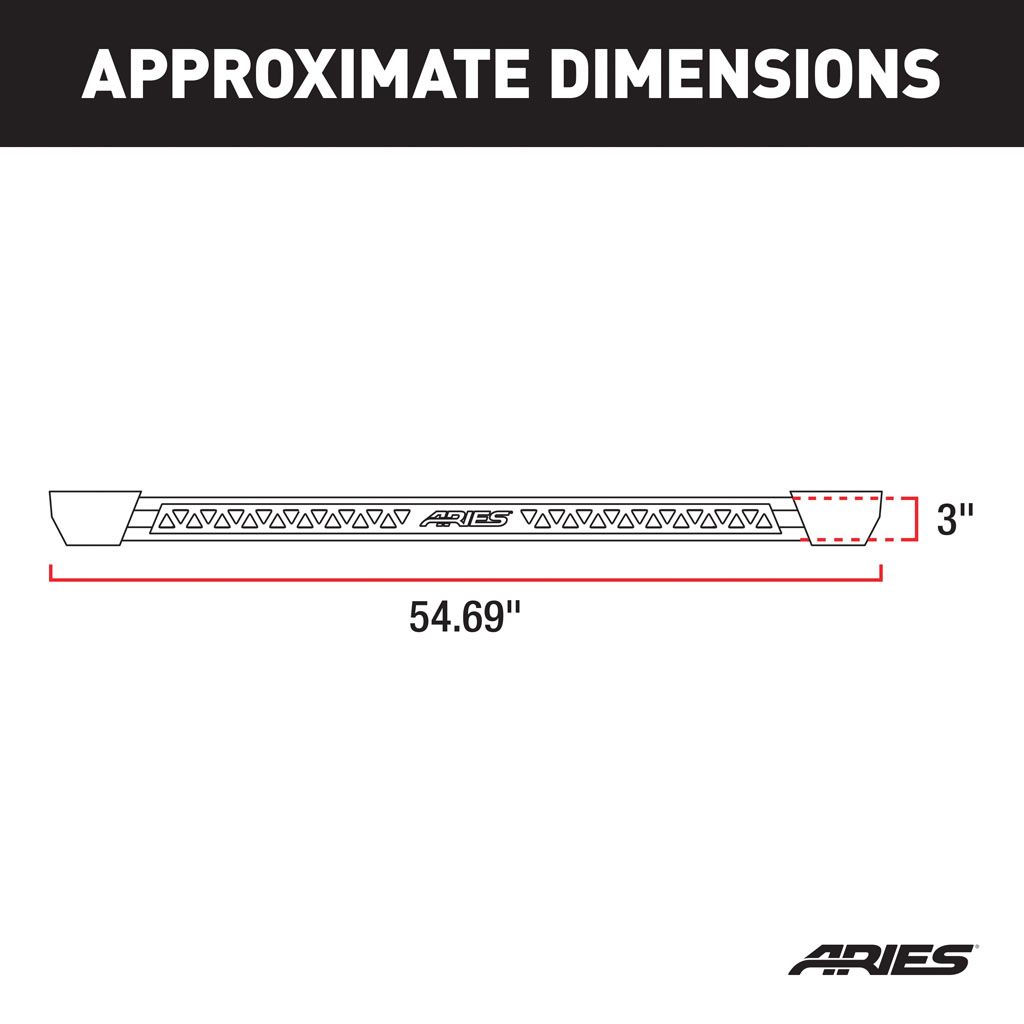 Aries 2074102 Rocker Step Running Board Fits 1997-2006 Jeep Wrangler TJ