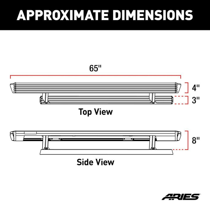 Aries 3025165 ActionTrac 65 inch Boards Only No Mounting Brackets