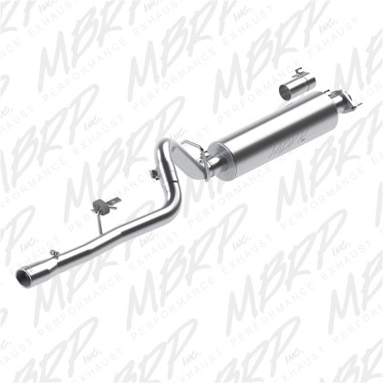 MBRP S5534409 T409 Stainless 2.5 Inch Single Cat Back Fits Jeep Cherokee