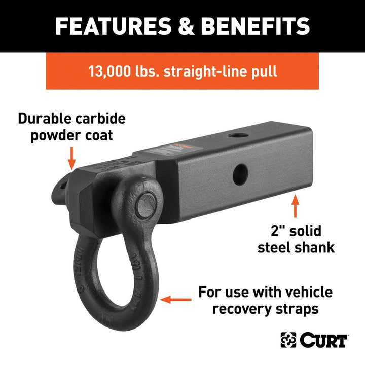 Curt 45832 D-Ring Shackle Mount 2 Inch Shank