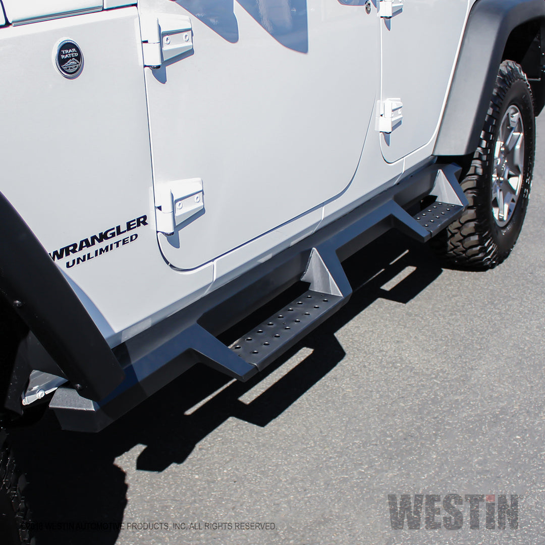 Westin 56-13295 HDX Drop Nerf Step Bars Fits 2007-2018 Jeep Wrangler JKU 4 Door