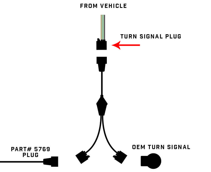 ORACLE Lighting 5851-504 Switchback Turn Signal Y Splitter Adapter (Single ) Fits 2007-2018 Jeep Wrangler JK