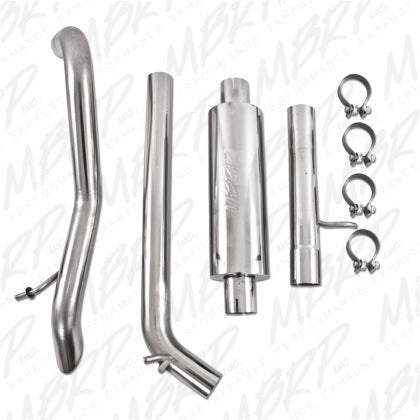 MBRP S5514409 T409 Stainless 2.5 Inch Off-Road Tail Pipe Fits 2007-2011 Jeep Wrangler JK 2 and 4 Door