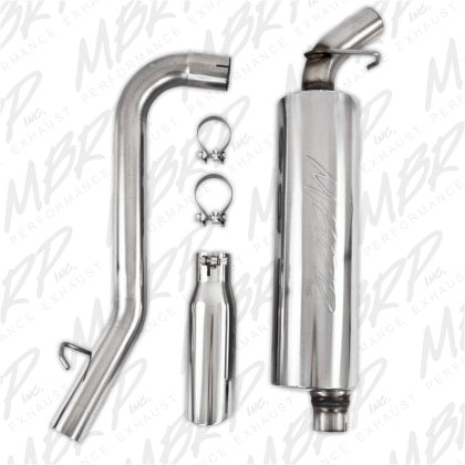 MBRP S5512409 T409 Stainless 2.5 Inch Cat Back Single Fits 1997-1999 Jeep Wrangler TJ