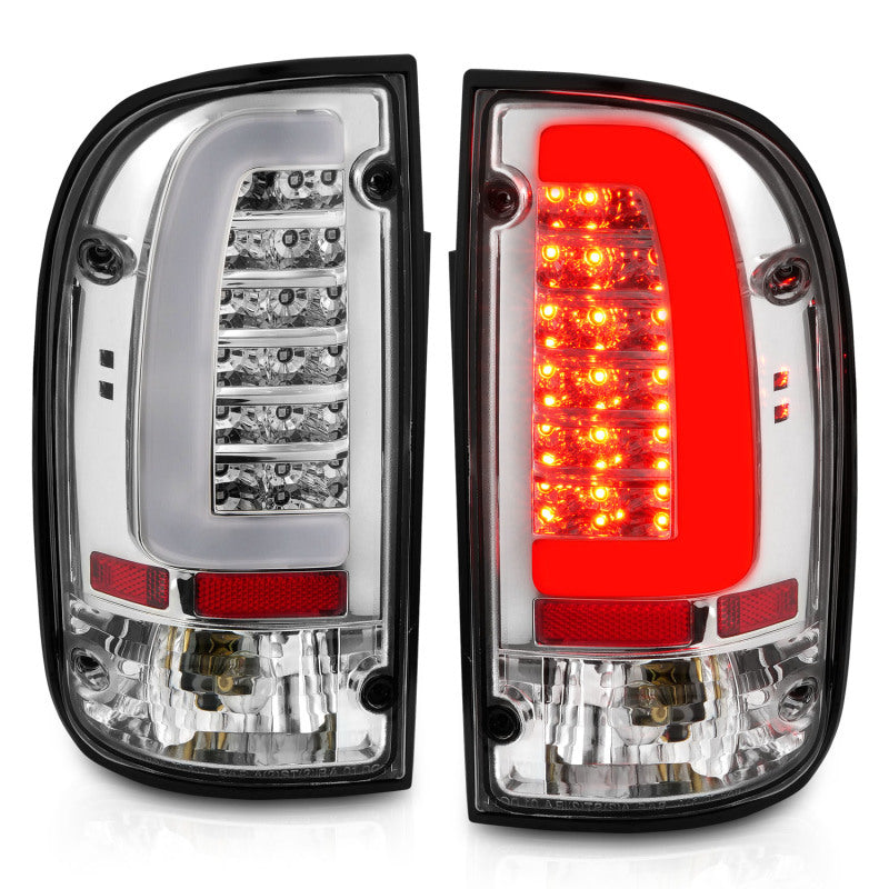 ANZO 95-00 Toyota Tacoma LED Taillights Chrome Housing Clear Lens (Pair)